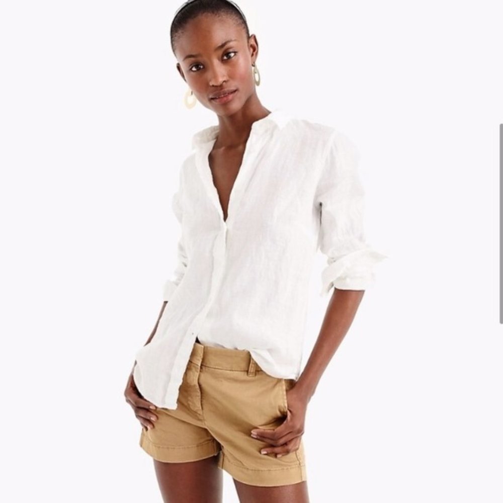 💎SOLD💎J. CREW the Perfect Shirt Baird McNutt 100% Irish Linen Button Down